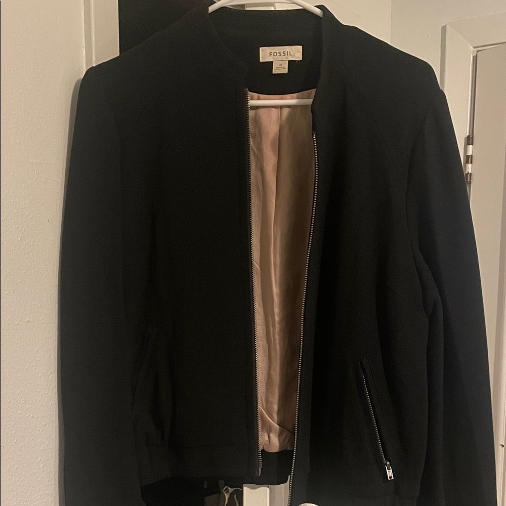 Fossil Women's Black Bomber Jacket
